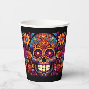 Sugar Skull Day of the Dead Colourful Paper Cup