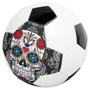 Sugar Skull "Day of the Dead" Damask Lace Custom Football