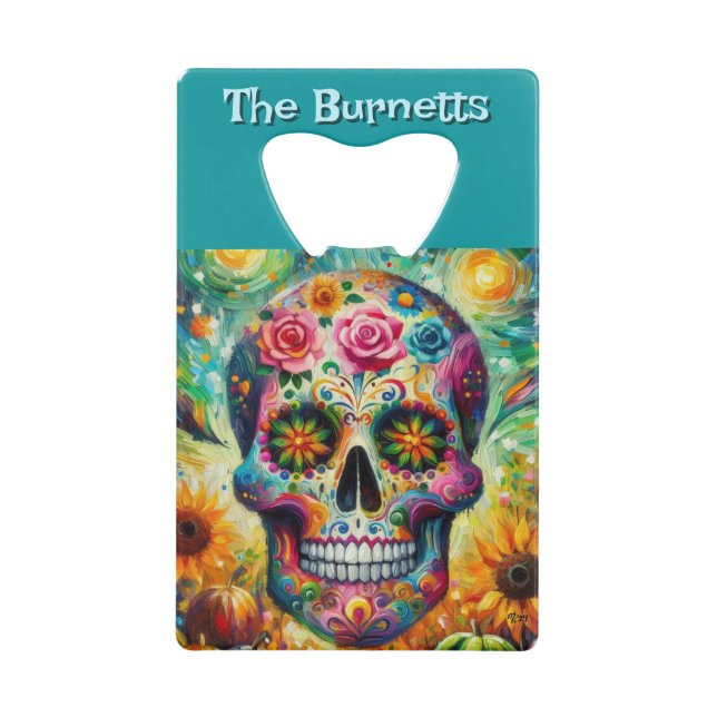 Sugar Skull Day of the Dead Floral Personalised (Front)