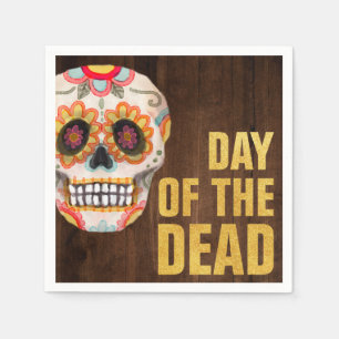 Sugar Skull Day of the Dead Halloween Party Napkin