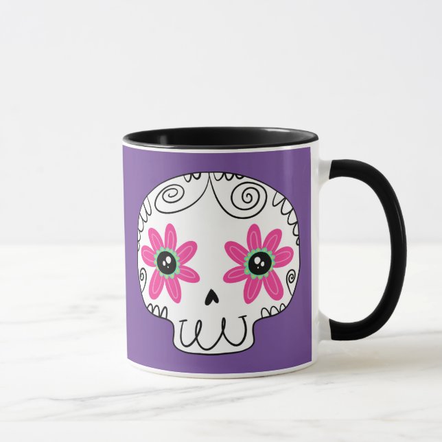 Sugar Skull Day of the Dead Mug (Right)