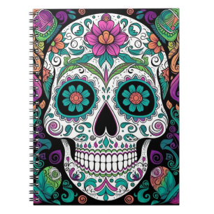 Sugar Skull Day Of The Dead Notebook