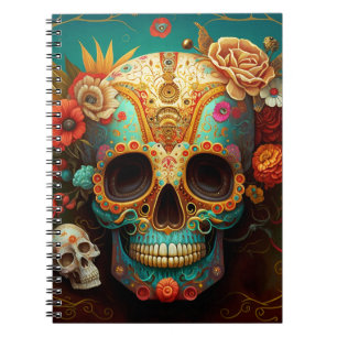 Sugar Skull Day Of The Dead Notebook