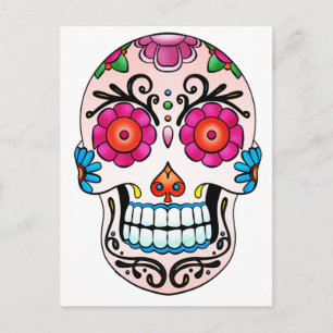 Sugar Skull - Day of the Dead, Tattoo, Mexico Postcard