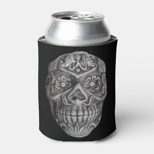 Sugar Skull Day of the Dead Thunder_Cove Can Cooler (Can Front)