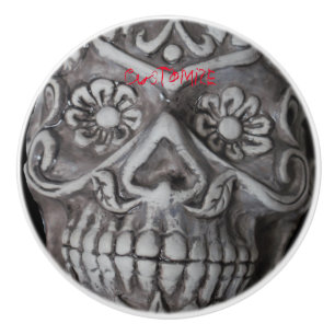 Sugar Skull Day of the Dead Thunder_Cove Ceramic Knob