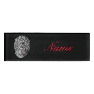 Sugar Skull Day of the Dead Thunder_Cove Name Tag