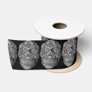Sugar Skull Day of the Dead Thunder_Cove Satin Ribbon