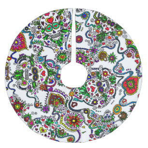 Sugar Skull Day Of The Dead Tree Skirt