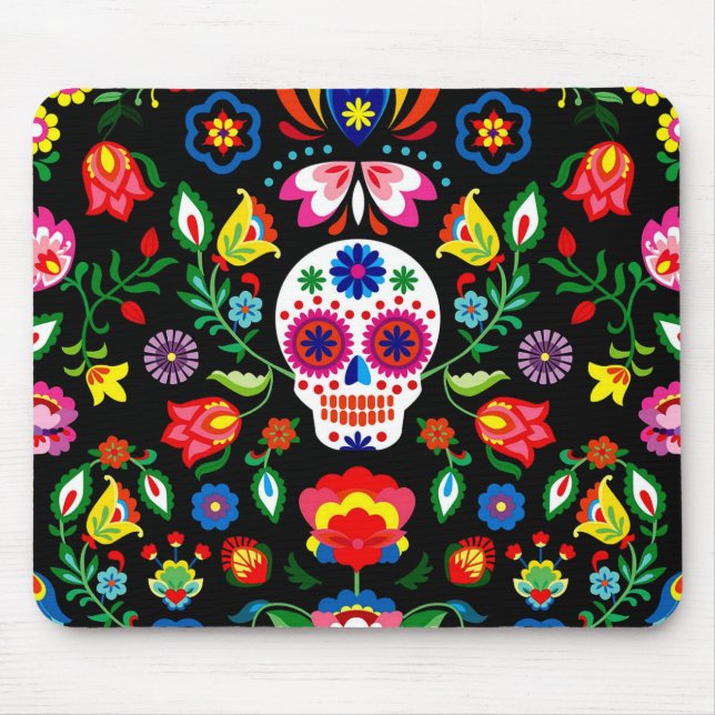 Sugar Skull, Dia de los Muertos #18 Mouse Mat (Front)