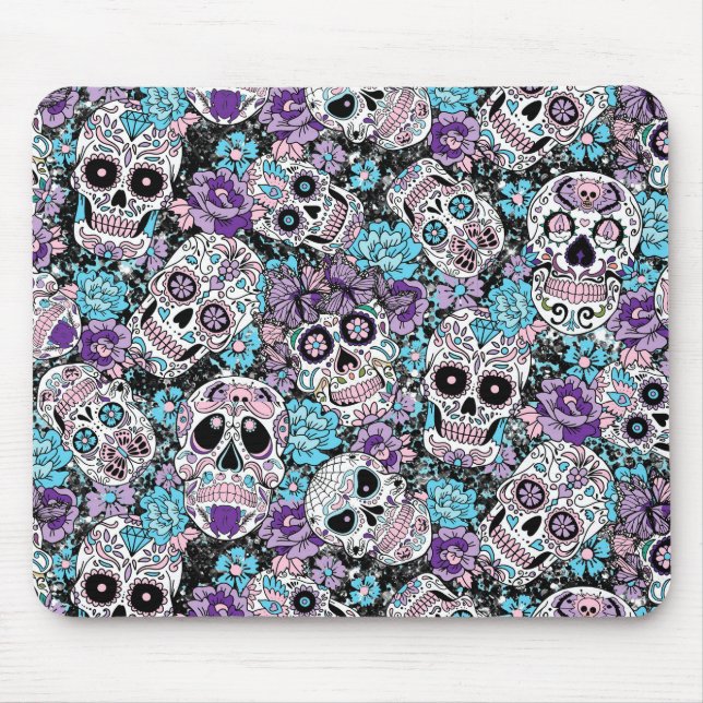 Sugar Skull, Dia de los Muertos #24 Mouse Mat (Front)
