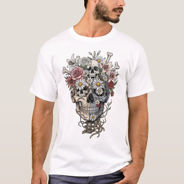 Sugar Skull Dia De Los Muertos Day of the Dead  T-Shirt (Front)