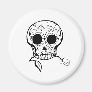 Sugar Skull Día de los Muertos Magnet