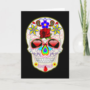Sugar Skull Diamond Eyes Greeting Card