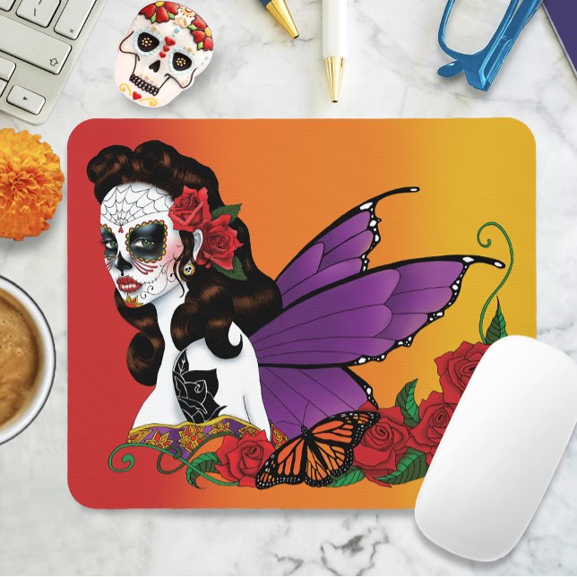 Sugar Skull Fairy Sunset Mouse Mat (Creator Uploaded)