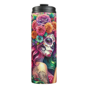 "Sugar Skull Fairy Tumbler Wrap   Day of the Dead 