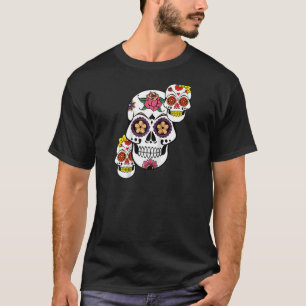 Sugar Skull Family Mothers Day Fathers Day Day Of T-Shirt