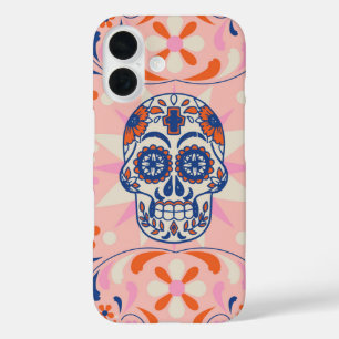 Sugar Skull Fiesta – Día de Muertos Floral iPhone 16 Case