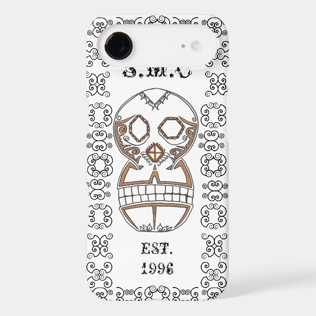 SUGAR SKULL & FILIGREE IPHONE CASE (Back)