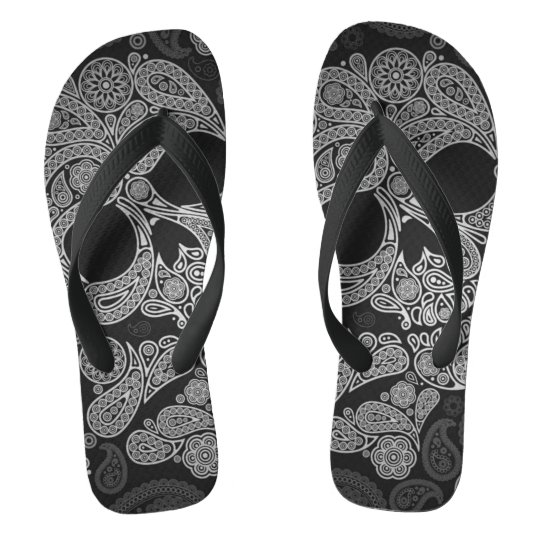 skull flip flops