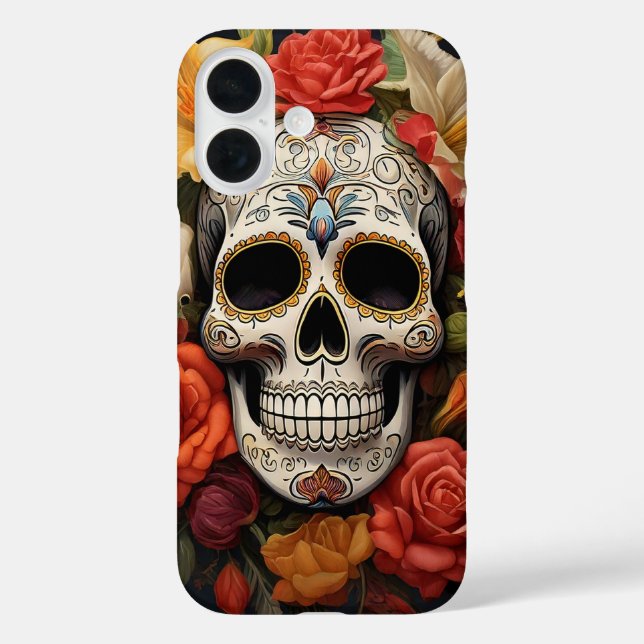 Sugar Skull Floral iPhone / iPad case (Back)