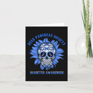 Sugar Skull Flower Dead Pancreas Society Diabetes Card