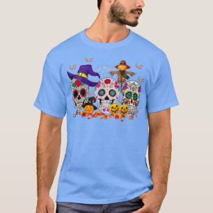Sugar Skull Funny Halloween Shirts For Men Women B