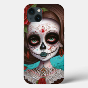 Sugar Skull Girl Day Of The Dead iPhone 13 Case
