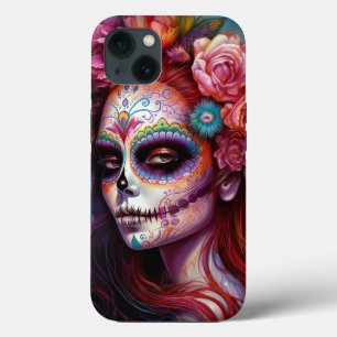Sugar Skull Girl Day Of The Dead iPhone 13 Case