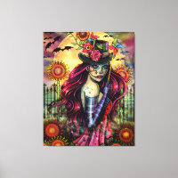 Sugar Skull Girl Fantasy Art by Molly Harrison