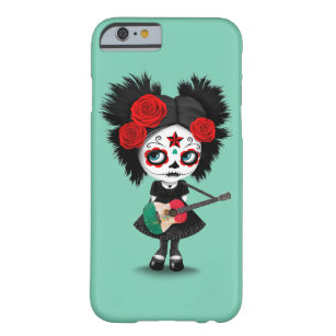 Sugar Skull Girl Playing Mexican Flag Guitar Barely There iPhone 6 Case