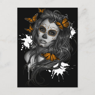 Sugar Skull Girl Postcard