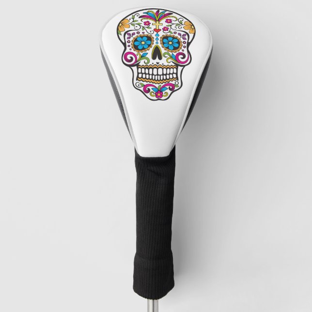 Sugar Skull Golf Head Cover (Front)