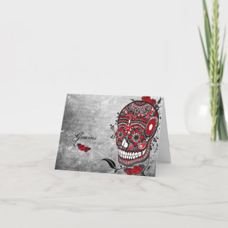 Sugar Skull Gracias Notecard