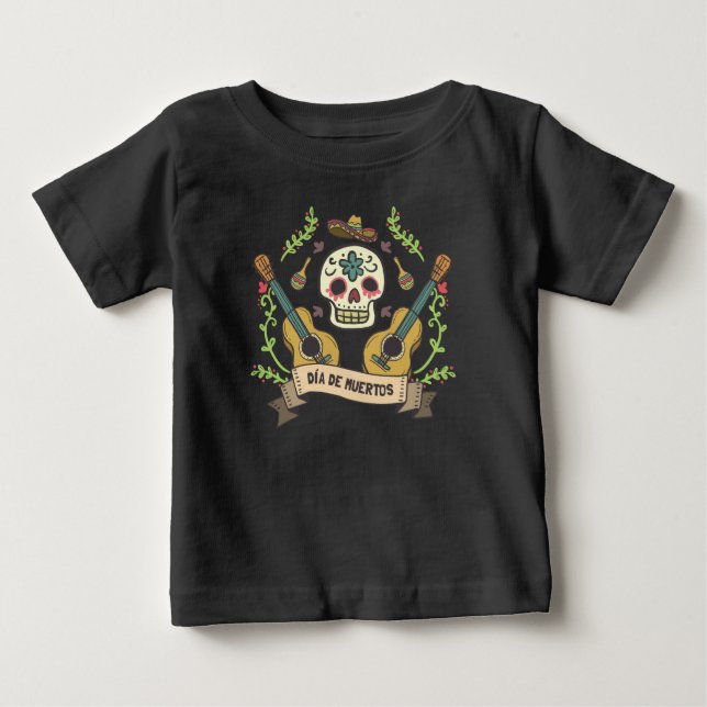 Sugar Skull & Guitars Dia de Muertos | Shirt (Front)