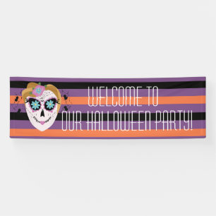 Sugar Skull Halloween Costume Party Banner