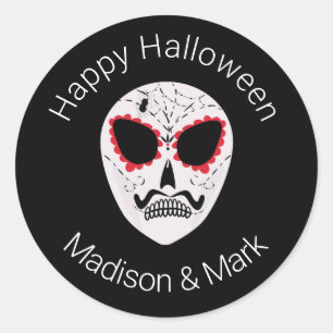 Sugar Skull Halloween Favour Classic Round Sticker