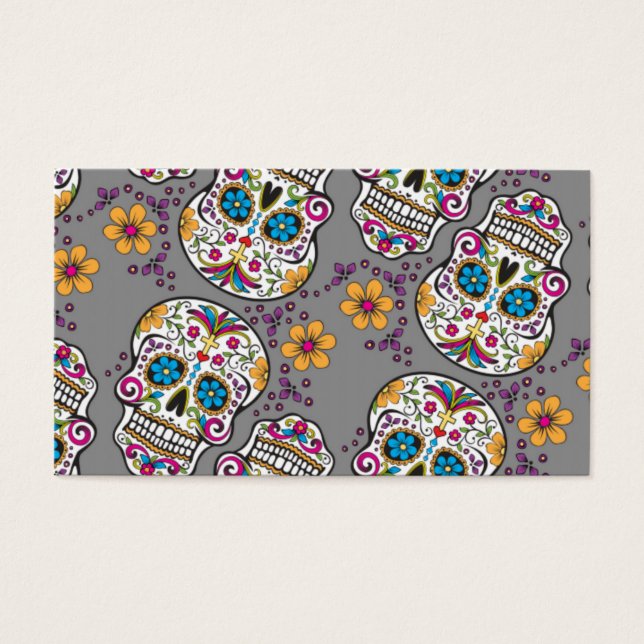 Sugar Skull Halloween Grey (Front)