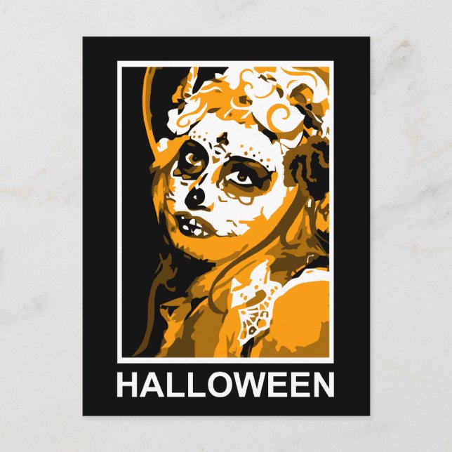 sugar skull : halloween postcard (Front)