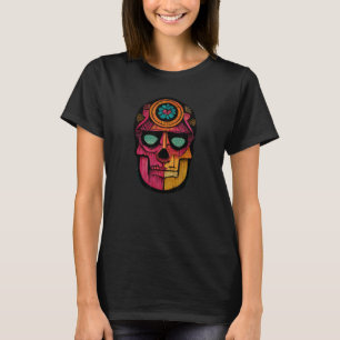 Sugar Skull Hand Illustration Simple Drawn Calaver T-Shirt