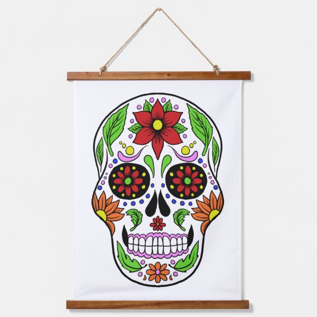 Sugar Skull Hanging Tapestry (Front)