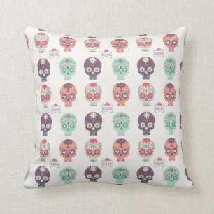 Sugar Skull Inspired Throw Pillow