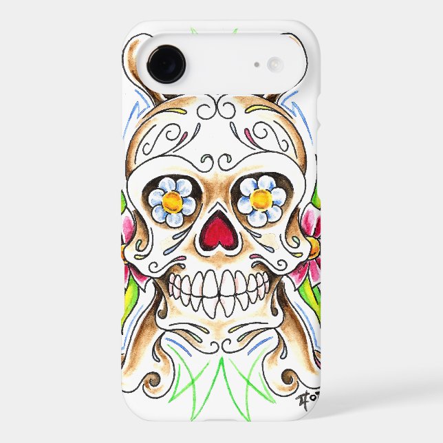 Sugar Skull Iphone 5 Tough Case (Back)