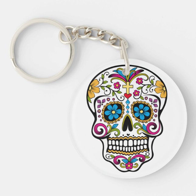 Sugar Skull Key Ring (Front)