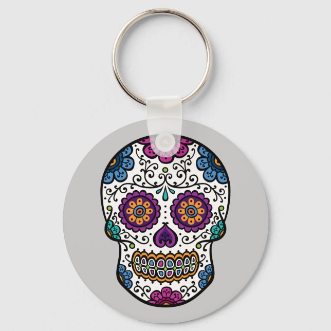 Sugar Skull Keychain (Front)