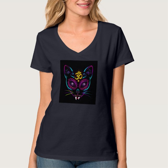 Sugar Skull Kitty - Alien 1 T-Shirt (Front)