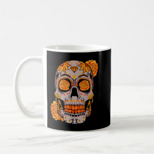 Sugar Skull Lazy Halloween Costume Cool Mexican Bo Coffee Mug