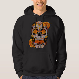 Sugar Skull Lazy Halloween Costume Cool Mexican Bo Hoodie