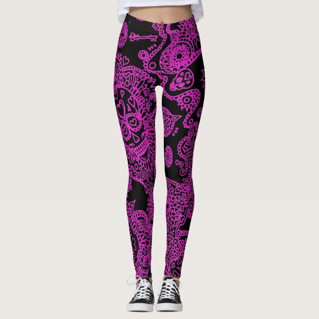 Sugar Skull Leggings (Front)