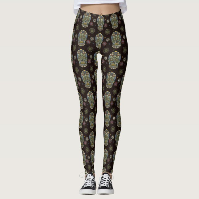 SUGAR SKULL Leggings (Front)